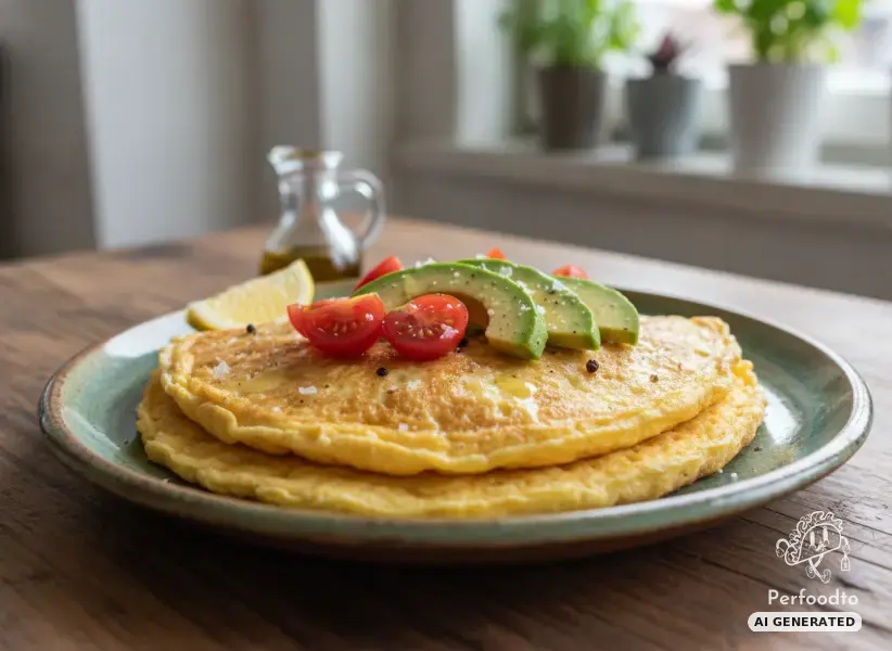 Saftiges Käseomelett aus dem Varoma mit Tomaten und Avocado
