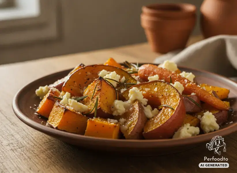Oven vegetables with pumpkin and sweet potatoes