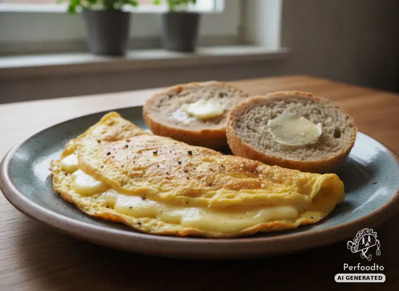 Käseomelett mit Grahamweckerl