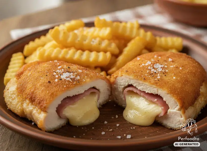 Traditional Chicken Cordon Bleu with Crispy Potatoes
