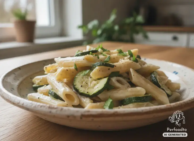 Cremige Mascarpone Penne mit Zucchini aus dem Mixtopf