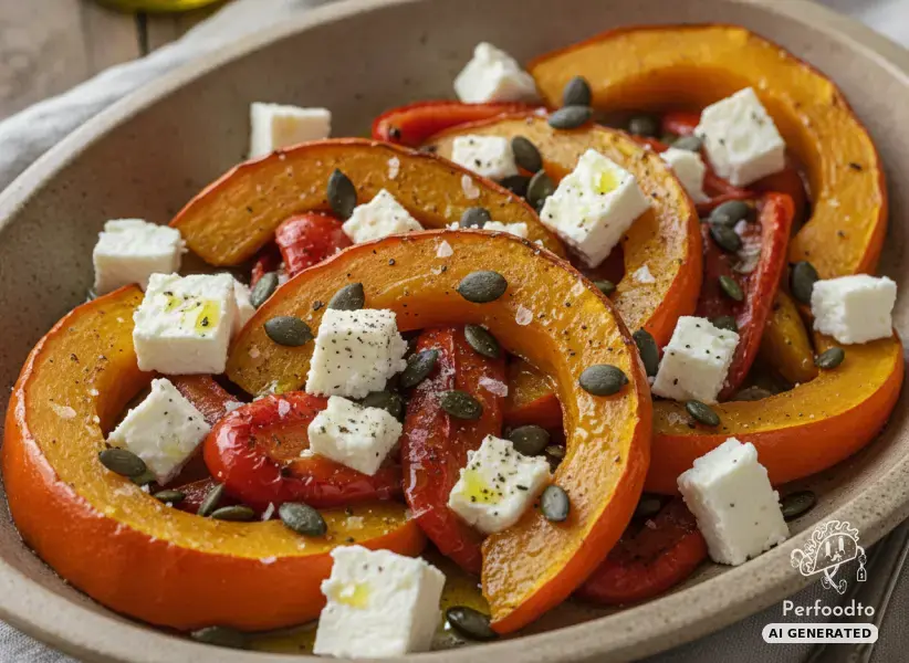 Ofenkürbis mit Paprika und Bauernkäse
