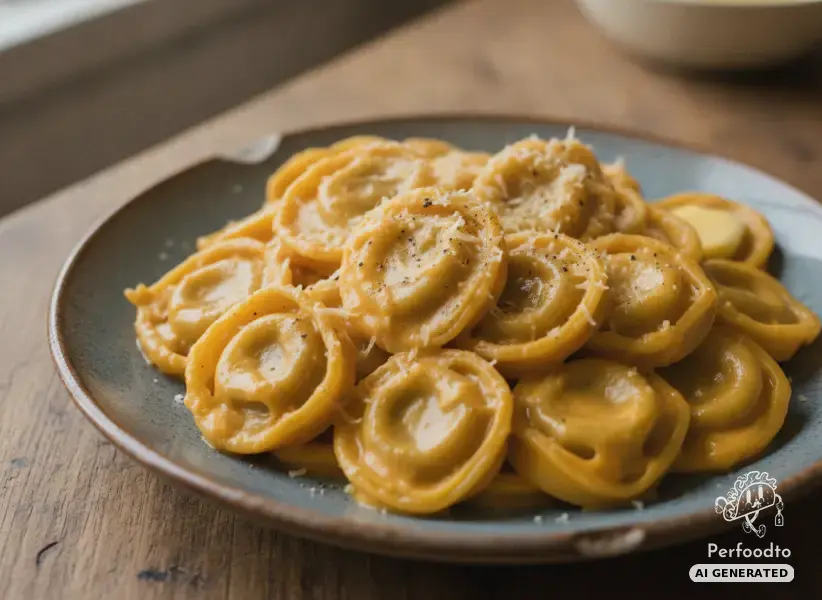 Filled Girasoli in creamy Gouda sauce