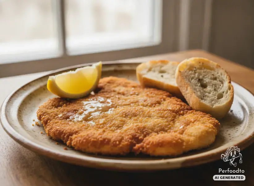 Viennese Style Chicken Schnitzel with Lemon