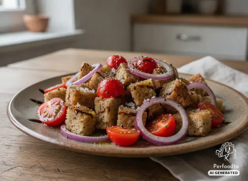 Rustikaler Brotsalat mit frischen Tomaten