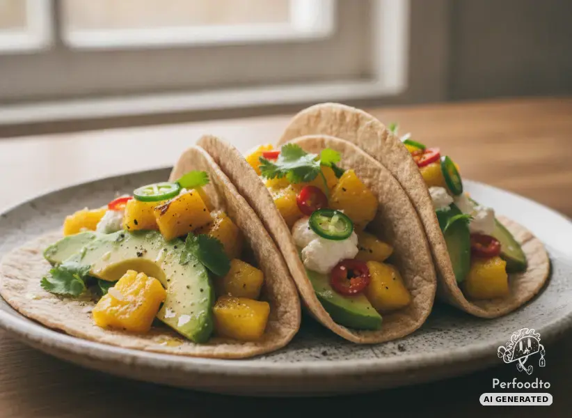 Fruchtige Vollkorn Tacos mit gerösteter Ananas und Avocado