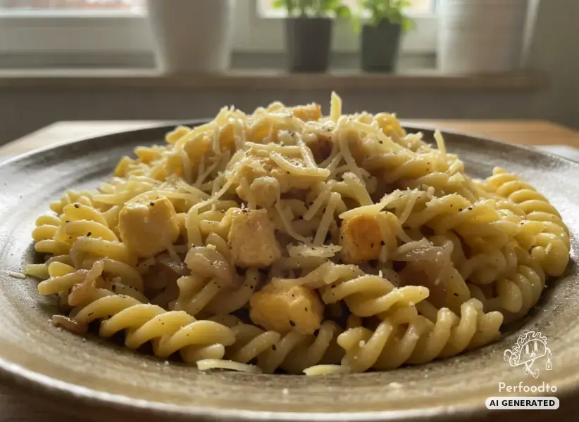 Pasta with Emmental cheese and egg