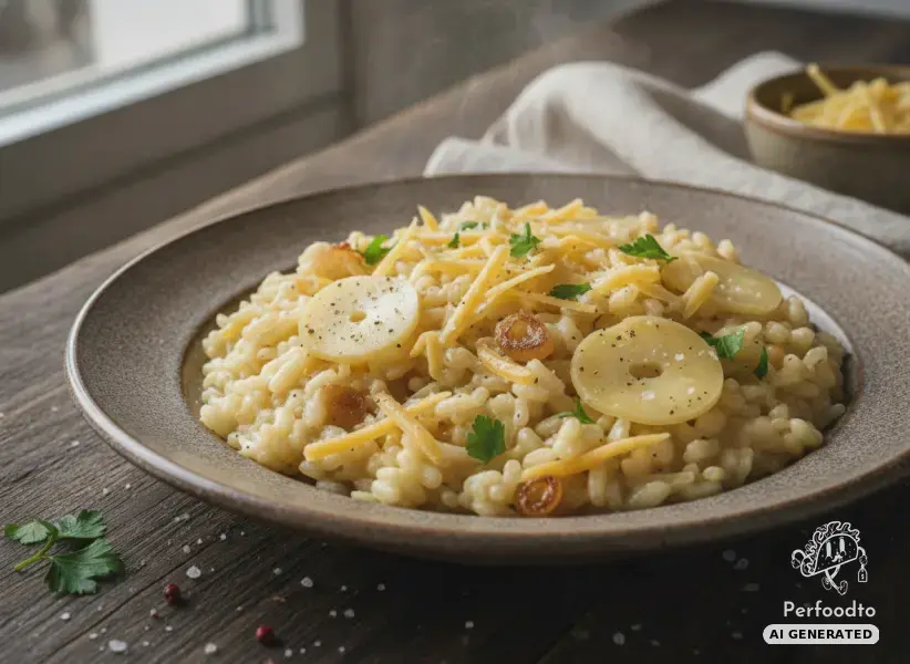 Cremiges Käserisotto aus dem Mixtopf