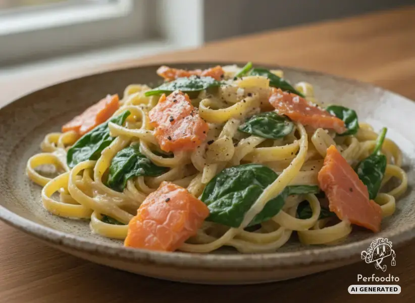 Pasta with smoked salmon and mascarpone