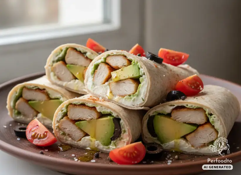 Vollkorn Wraps mit Putenschnitzel und Avocado
