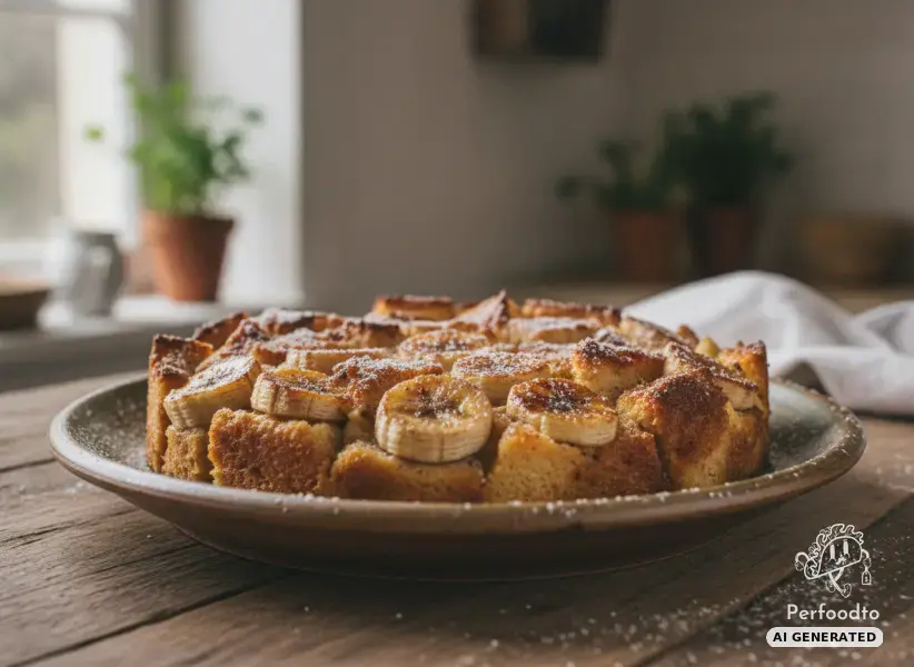 Süßer Bio Scheiterhaufen mit Äpfeln und Bananen
