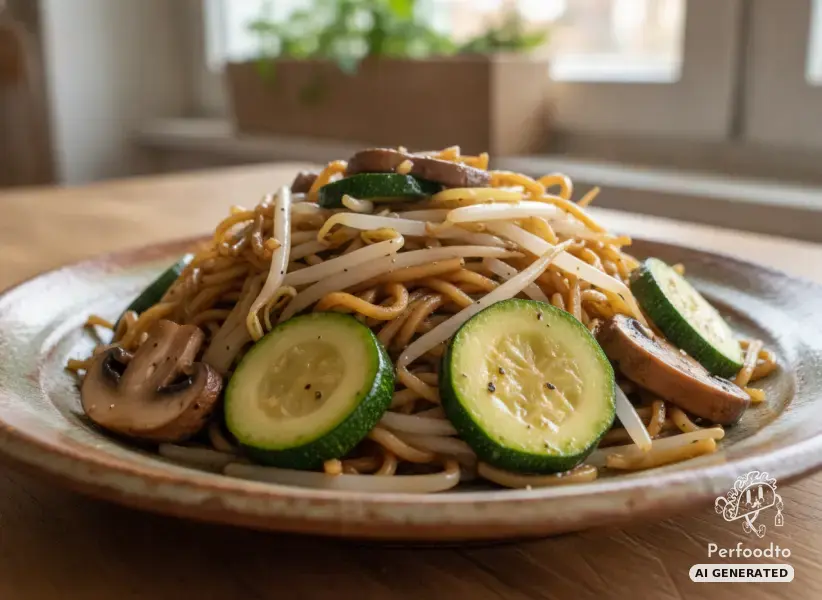 Traditional Vegetable Yakisoba from the Wok