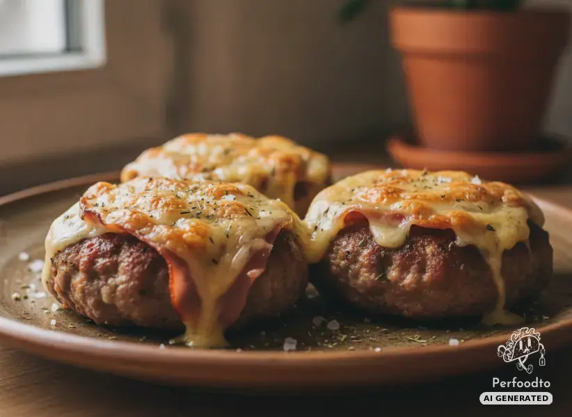 Juicy Meatballs Baked with Gouda and Ham