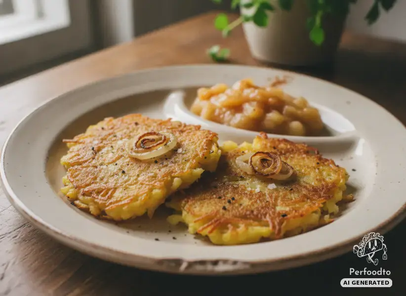 Bio-Kartoffelrösti mit Apfelmus